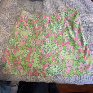 Lilly Pulitzer Pink & Lime Printed Mini Skirt